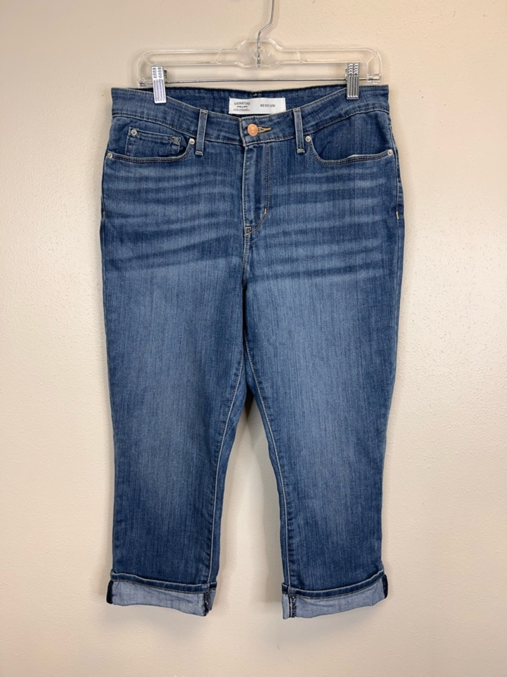 Denim Medium Wash Blue Cropped Jeans Levi’s Size 12/31 Capris Classic Summer
